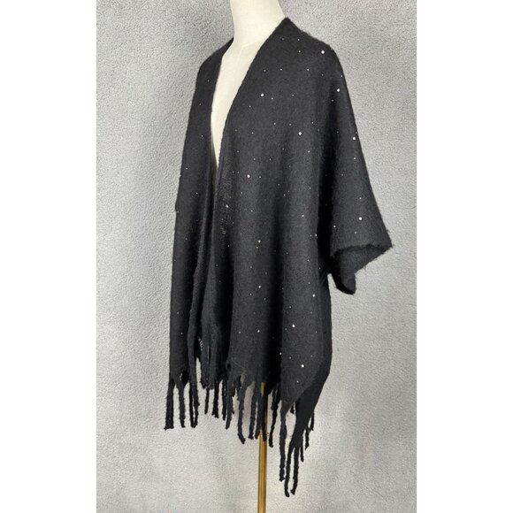 I.n.c. International Concepts Women's Embellished Topper Wrap OS Black NWT's - Picture 4 of 8